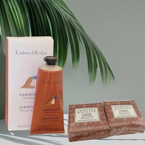 Crabtree & Evelyn Gardeners Hand Therapy and Triple Milled Bar Soap Set